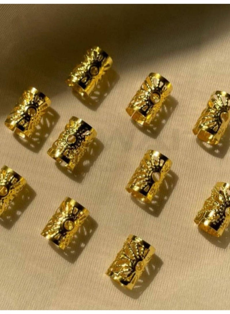 شي إن 55 قطعة من حلقات إكسسوارات الشعر والحجاب الذهبية أنيقة للحفلات والمناسبات الخاصة - Image 4